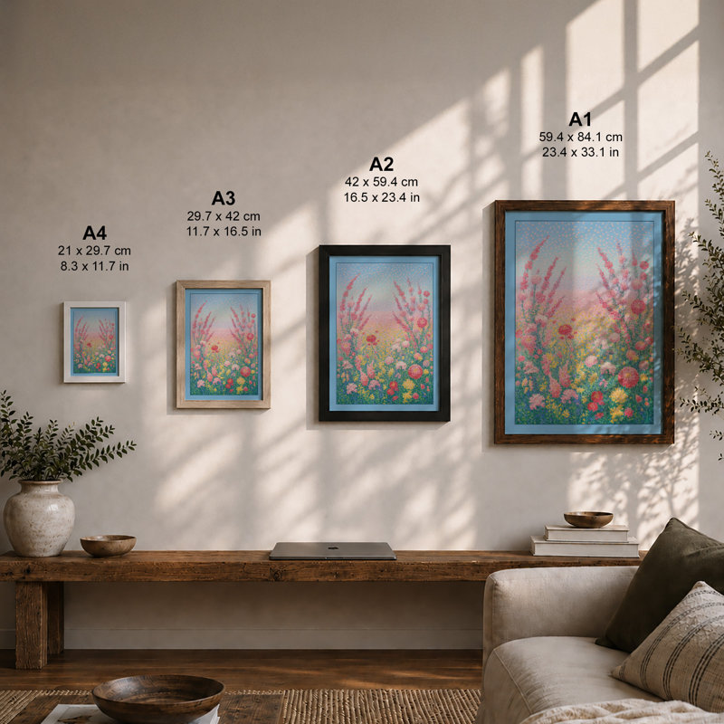 Wildflower Meadow Botanical - Print, Unframed, A2 - 59.4 x 42.0 cm