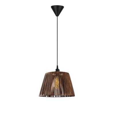 Antiquation Metal Chandelier with Imitation Bamboo Cap, 11.8 x 11.8 x 8.3 inches | Total Height: 25.6 inches | E27 Socket (Max 40W) | CE Certified | Elegant Lighting for Modern Homes and Dining Areas