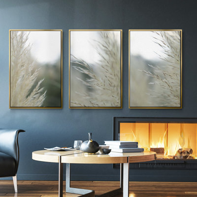 Ensemble de 3 pièces encadrées sur toile