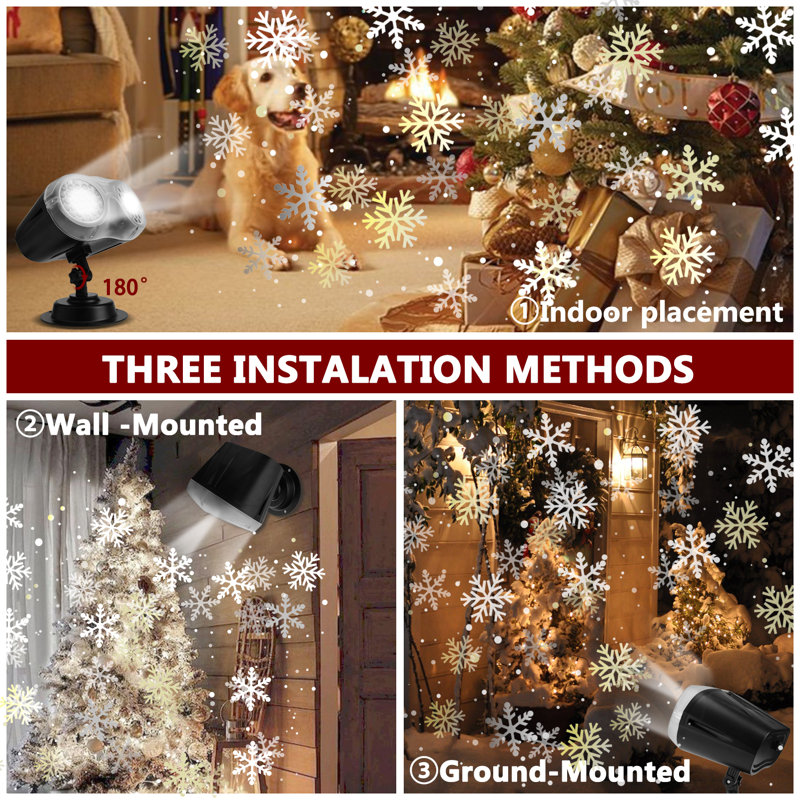 Jadlynn Snowflake Projection & Strobe Lights