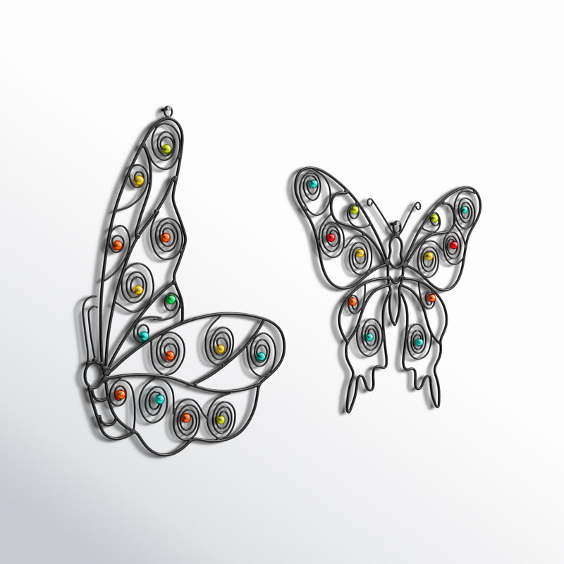 Ensemble de 2 papillons muraux Viggo