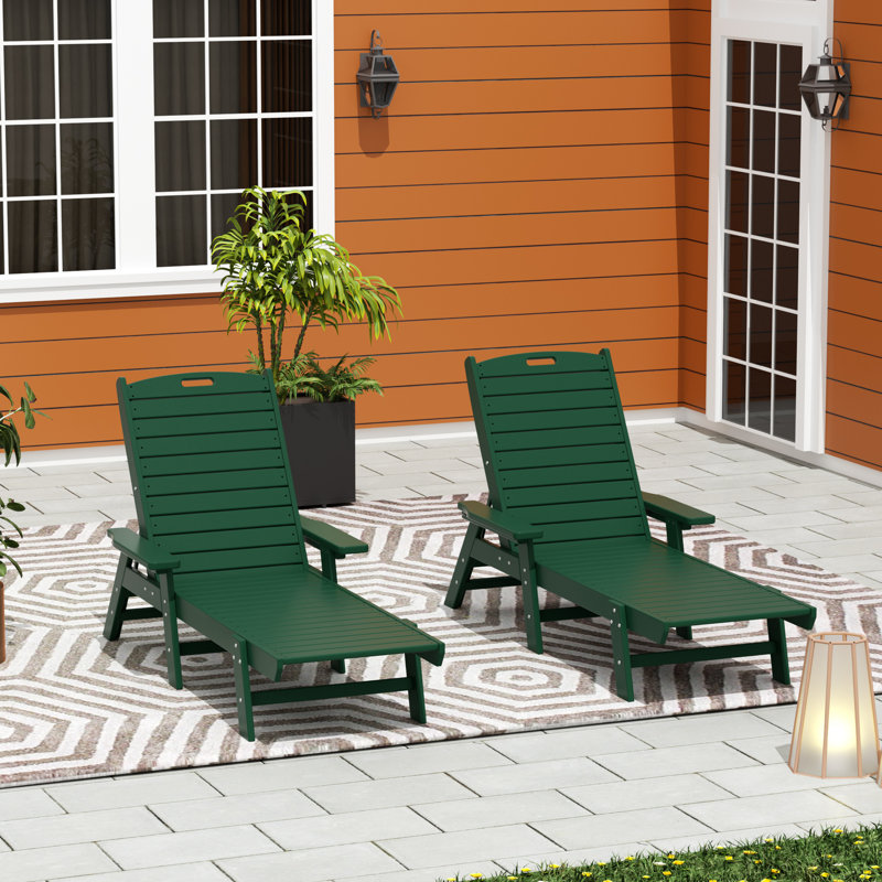 Chaise longue inclinable de 46,7 po Laguna, Vert foncé