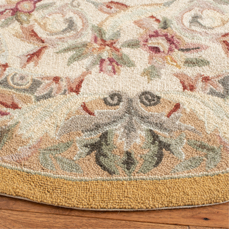 Chelsea Hand Hooked Wool Pile Rug, Round 3'