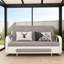 Modern Convertible Sofa Bed, Features Storage & Latex Mattress, Grey Upholstery with White Frame, Space-Efficient for Living Rooms & Studios(1.28M)Fast Dispatch From UK Warehouse — 2 Working Days//Deliver within 3-5 working days.