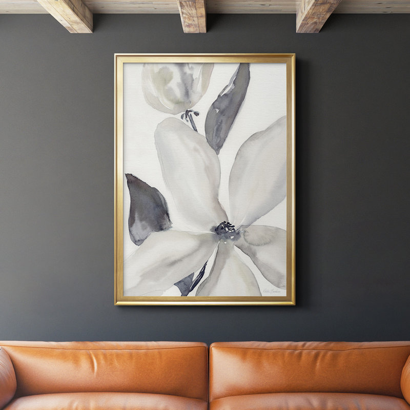 Toile encadrée de qualité supérieure Day Break Bloom II - prête à être accrochée, Or, H 42,5 po x l 30,5 po