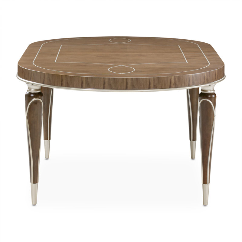 Villa Cherie Extendable Oval Dining Table, Hazelnut