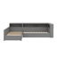 Lit simple en forme de L avec lit gigogne et rangement spacieux-1186197761