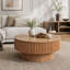 Table basse ronde avec rangement dissimulé-201368829-201369350