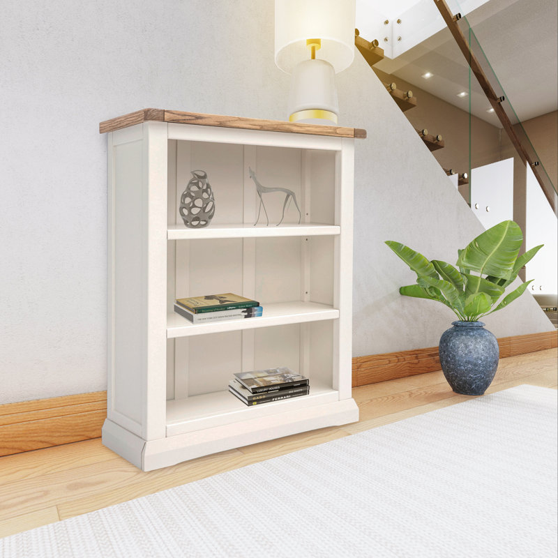 Ireland 90cm H x 70cm W Standard Bookcase, Light Wood, (3 Shelves) 90cm. H x 70cm. W x 25cm. D