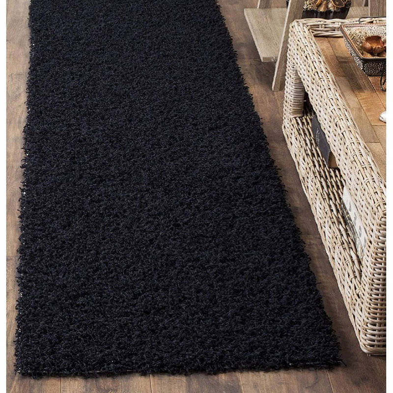 Assar Handmade Tufted Black Area Rug, Runner 2'3" x 8'