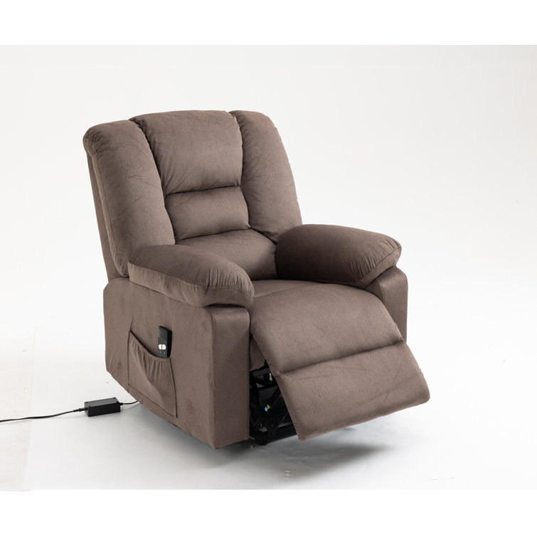 Degmo 33.5'' Wide Velvet Power Lift Assist Standard Recliner,(Incomplete 2/2 Box)  