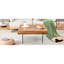 Table basse carrée en panneau de fibres à densité moyenne de style 31,5 po x 31,5 po avec pieds en verre trempé. Autocollant de panneau de densité, verre renforcé.-567858364