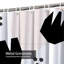 Rideau de douche géométrique noir pastel avec 12 crochets-129040430