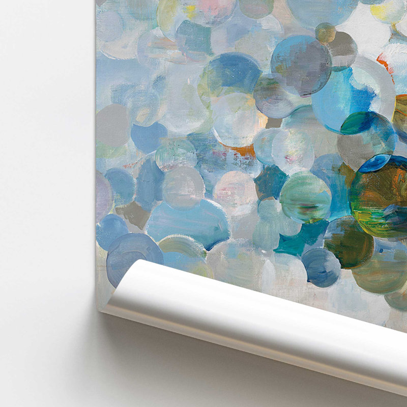 Imprimé fantaisie de bulles vives, H 8 po x l 10 po, Impression sans cadre, Ne s'applique pas