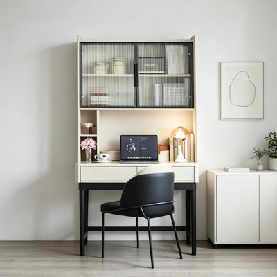 Modern-style practical desk and bookshelf