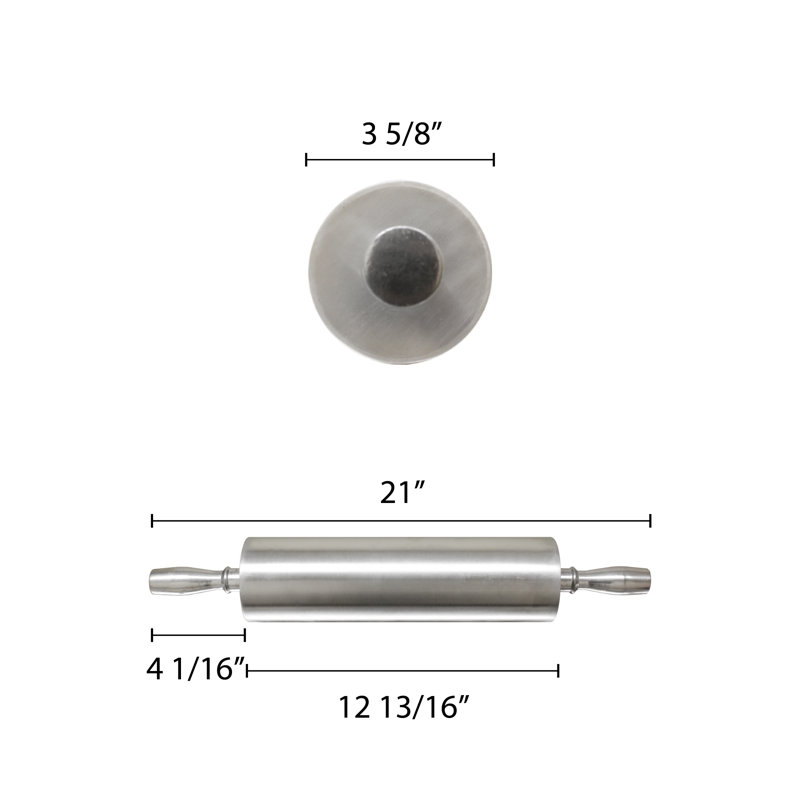 Rouleau à pâtisserie en aluminium Thunder Group Inc., L 13 po x l 3,5 po