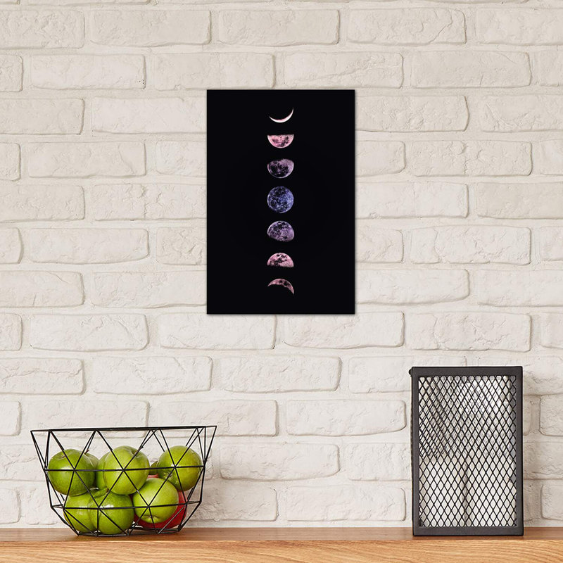 «Moon Phases» par Emanuela Carratoni, impression, Toile tendue, H 12 po x l 8 po x P 0,75 po