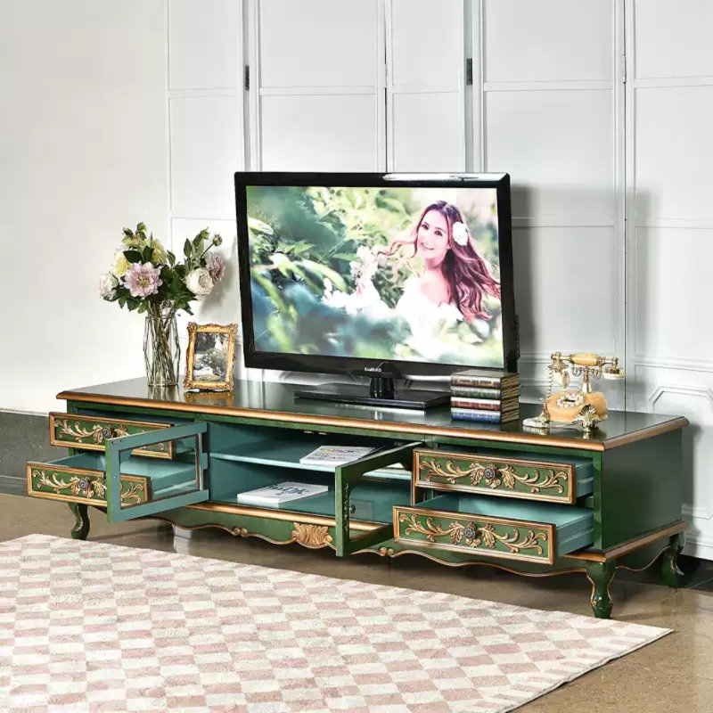 Meuble télé rétro vert