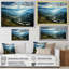 Bleu et vert, paysage de montagne majestueux II, paysage de montagnes, art mural-130368360-130368381