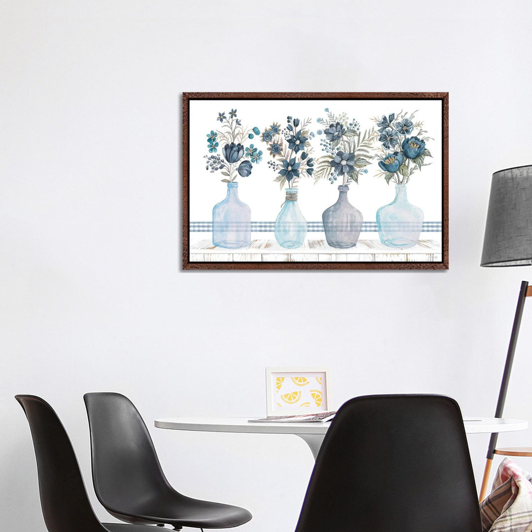 Feeling Blue Florals von Cindy Jacobs - Gallery-Wrapped Canvas Giclée on Canvas