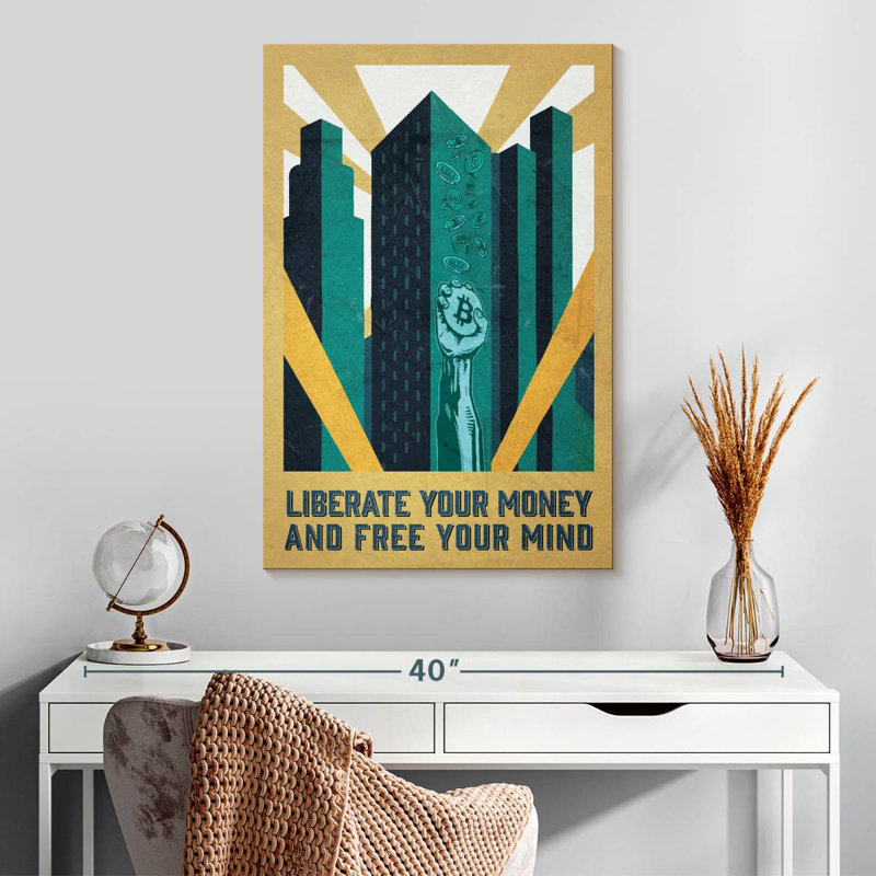Tergel Bitcoin Quote, 30" H x 20" W