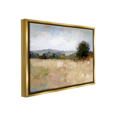 " Beige Rural Field Floater Frame " by Gina Kelly