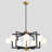 12-light Mid Century Modern Bubble Black And Gold  Light Fixtures Sputnik Chandelier For Kitchen Dining Room