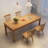 Burlywood Rectangular Solid Wood Dining Table-1952173600