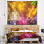 Tapisserie de polyèdre rotatif rose jaune abstrait-28494503