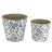 Blue Floral Ceramic Planters, 2 - Piece , Complement And Eclectic Themes, 6.3 Inches Tall White Ideal For Indoor Decor, Of Two, High