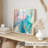 Abstract Cyan Symphony Modern Unframed Art Print-1198537946