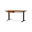 Bureau rectangulaire en noyer massif avec 1 tiroir-130131153