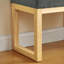 Banc de rangement moderne pour chaussures en bois massif avec assise moelleuse-1987905614