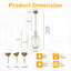 Luminaire suspendu moderne en verre Bell, îlot de cuisine doré à 2 lumières avec tige réglable, abat-jour en verre transparent à finition laiton pour vestibule de bar de salle à manger