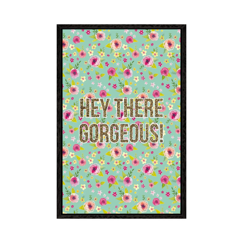 Precious Blooms 1 Piece Wall Art on Canvas, 101.6 cm H x 66.04 cm W, Black Framed