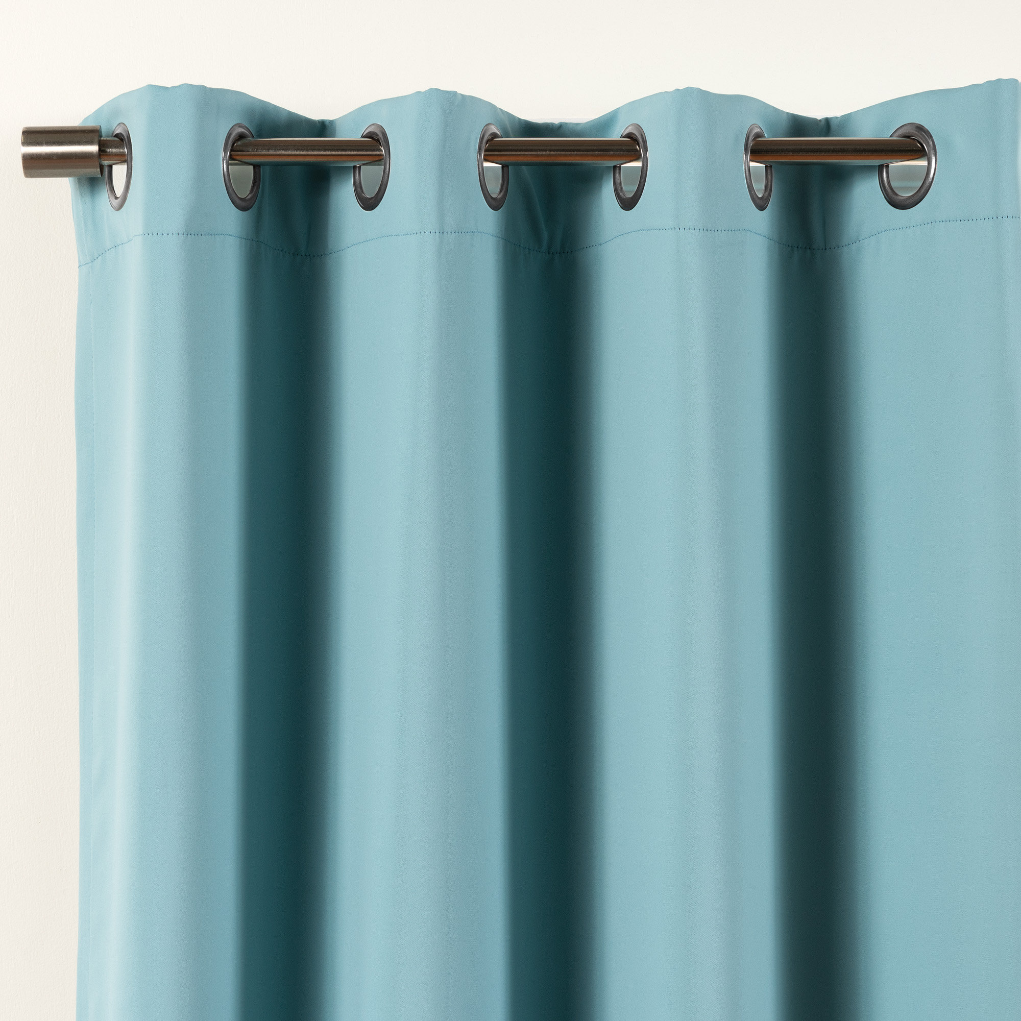 Schaeffer Blackout Curtain, 52" W x 96" L, Turquoise