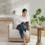 Fauteuil d'appoint pivotant rembourré Zenda-668228826-668228805