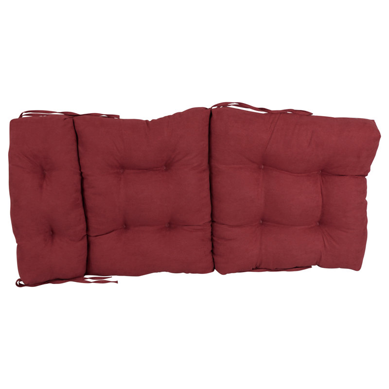 Coussin de siège / dossier en microsuède, L 22 po x P 45 po, Vin rouge