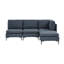 Canapé modulaire en lin rembourré avec pieds en métal-375061582-375061576
