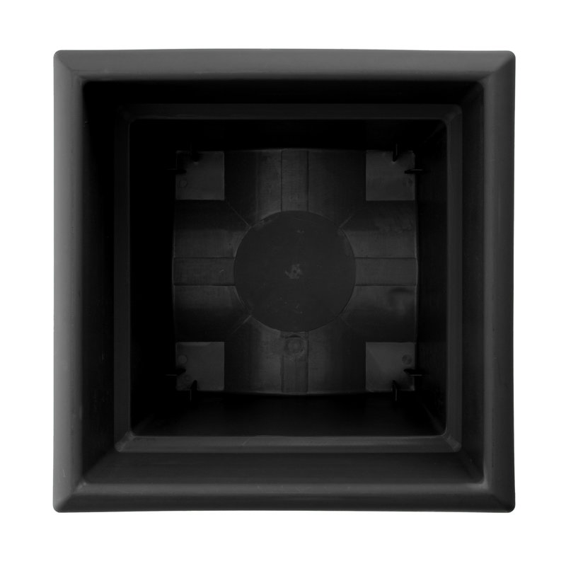 Boîte à fleurs Reiner, Noir, H 14,25 po x l 18 po x P 18 po, 1