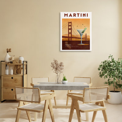 Toile rétro «Martini & Bridge View», conception par Brett Blumenthal