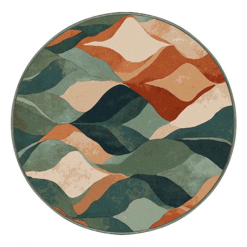 Emerald Veil Rug, Round 8'