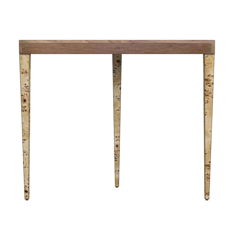 Ingrid Light Burl Console Table, Natural