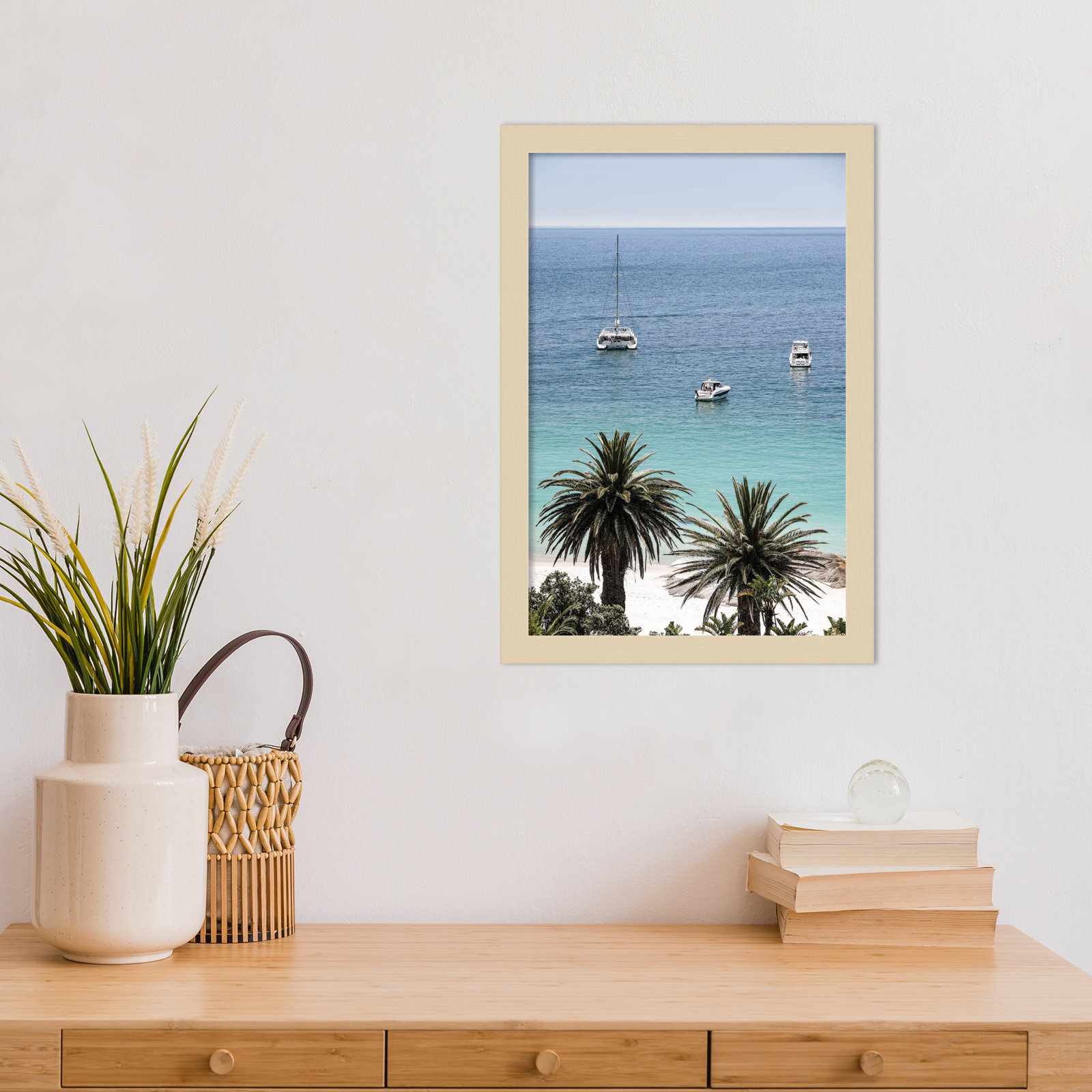 Rothschild "Camps Bay Beach" Print, Brown, 17" H x 12" W