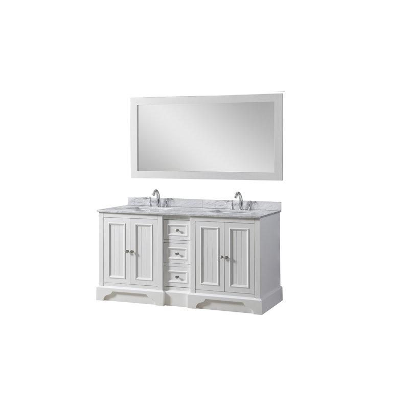 Eile 60'' Double Bathroom Vanity with Marble Top