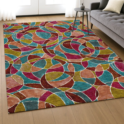 Premium Machine Washable Mayfield AMF2208 geometric Rug