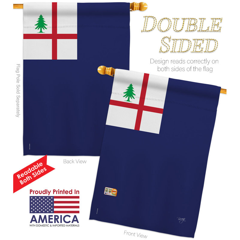 Drapeau de maison en polyester 40 x 28 po Bunker Hill