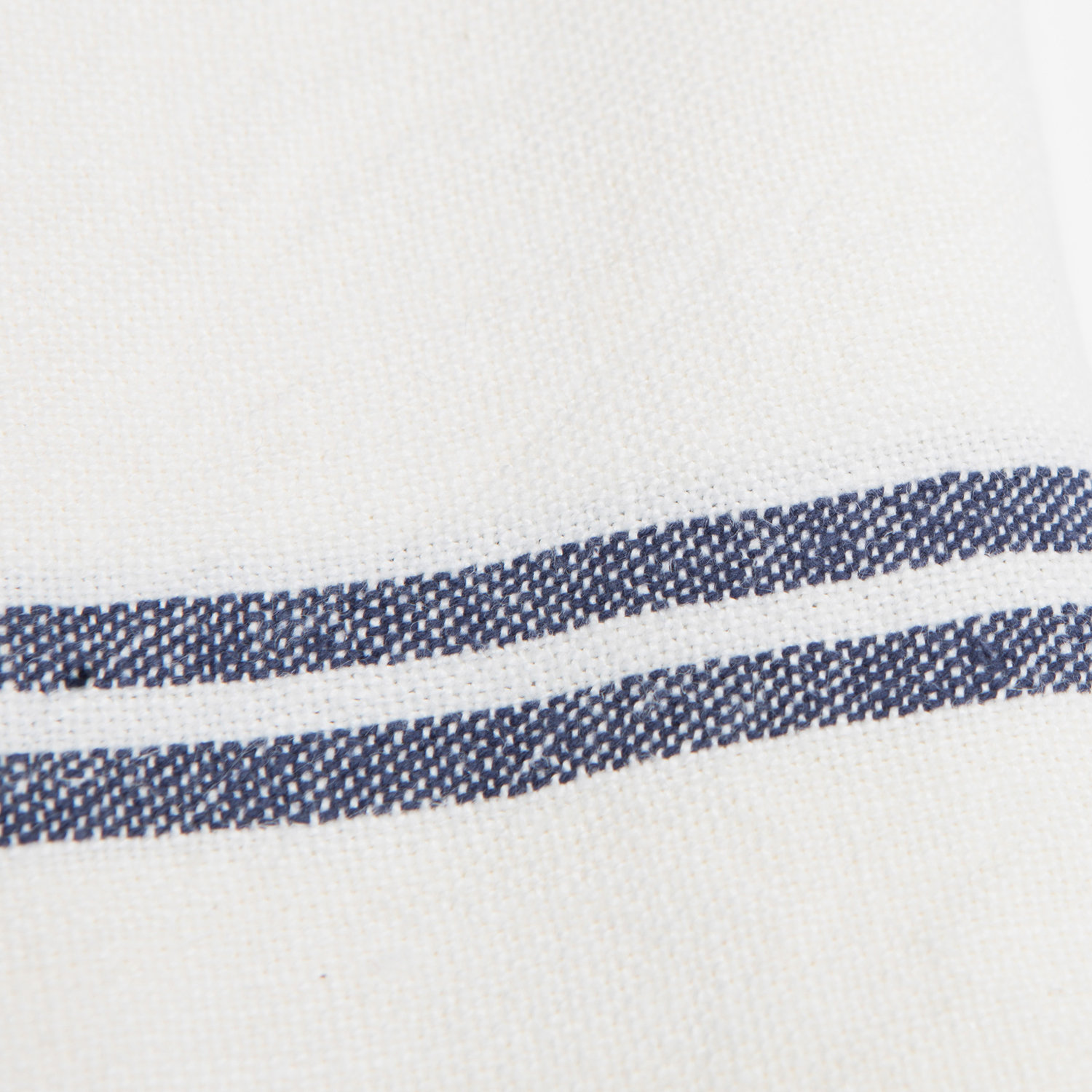 Brookline Stripe Tea Towel Kitchen Towel, Ivory/Navy