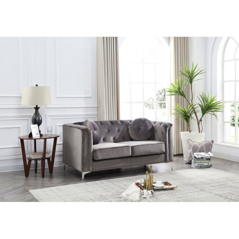 Causeuse Contemporary, Gris foncé