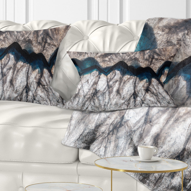 Backlit Mineral Macro - Abstract Printed Pillow